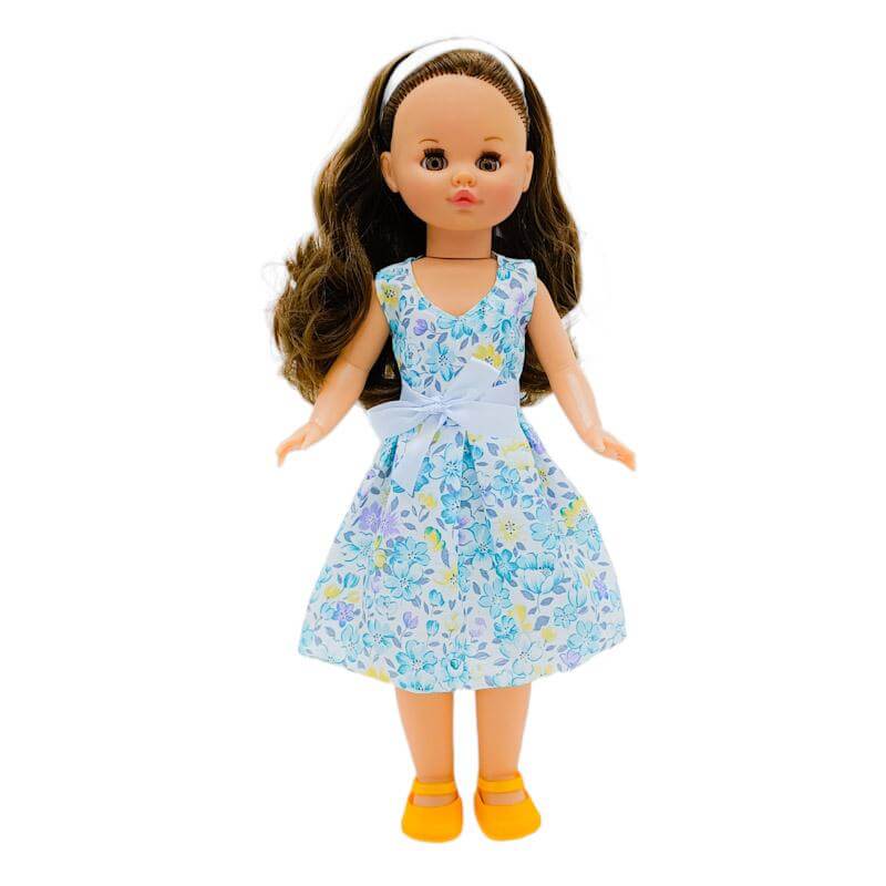 Muñeca colección Sintra original Folk Artesanía vestido estampado.
